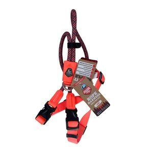 NEW! Arcadia Trail Vibrant Orange Dog Rope Harness - Size L
